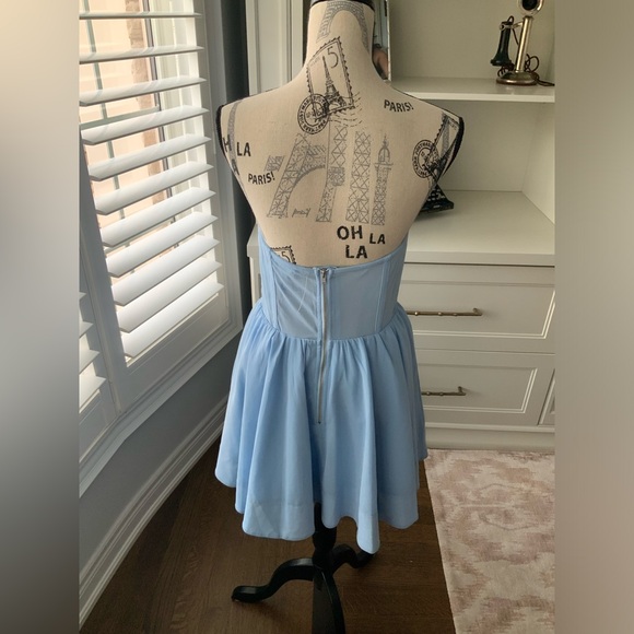 BARDOT Hart Corset Mini Dress Strapless Artic Blue Women’s Size 8 BRAND NEW - Picture 14 of 16